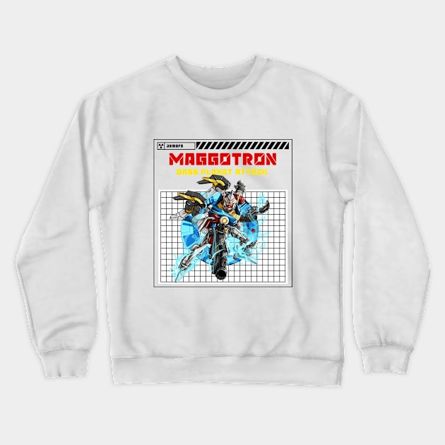 Maggotron Bass Planet Attack G3 Crewneck Sweatshirt by Maggotron